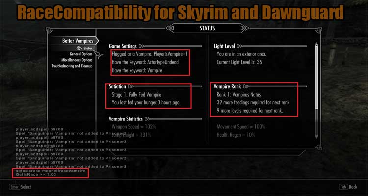 RaceCompatibility for Skyrim and Dawnguard